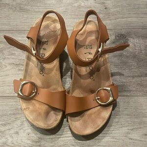 Birkenstock Paparillo Wedge- cognac, size 37 (size 7)
